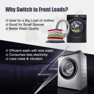 SAMSUNG 9 kg 5 star | Fully Automatic Front Load Washing Machine | WW90T504DAB1TL | Black