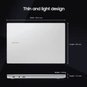 SAMSUNG Galaxy Book2 Pro Thin and Light Laptop | Ci5/12th/16GB/512GB SSD | WIN 11 |NP930QED-KB3IN | Silver