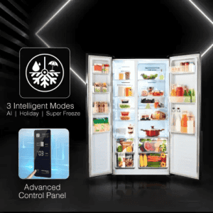 Godrej RS EONVELVET 579 RFD PL ST | Frost Free Side by Side Refrigerator | 564 L