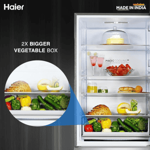 Haier Frost Free Double Door Bottom Mount Convertible Refrigerator | Magic Convertible Inverter | 2 Star | 445 L | HRB-4952BIS-P