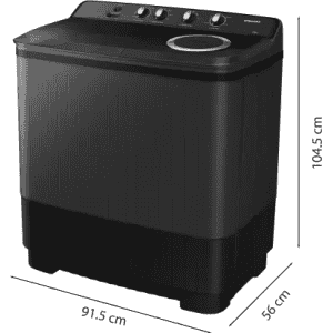 SAMSUNG Semi Automatic Top Load Washing Machine | 11.5 kg | Black, Grey | WT11A4260GD/TL
