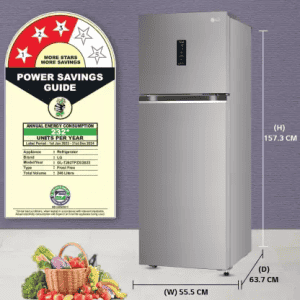 LG Frost Free Double Door Convertible Refrigerator | 3 Star | 246 L | GL-T262TPZX