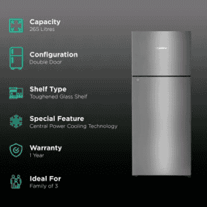 LIEBHERR TCGS 2610 | Frost Free Double Door | Refrigerator with Central Power Cooling | 2 Star | 265 Litres