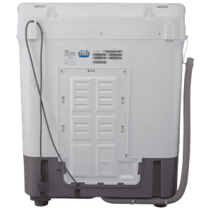 Haier 8 kg 5 Star | Semi Automatic Washing Machine | Anti Bacterial Vortex Pulsator HTW80-178 | Burgundy with Flower
