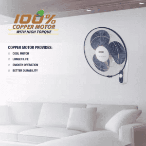 USHA Mist Air Flo 400 mm 3 Blade Wall Fan  | Dark Blue |