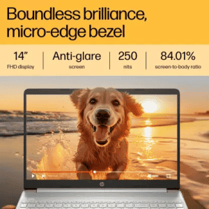 HP AMD Ryzen 5 Quad Core 7520U | 8 GB/512 GB SSD | 14-em0026AU Thin and Light Laptop | Natural Silver