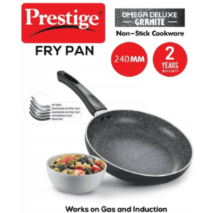 Prestige omega deluxe granite fry pan 240mm Induction Bottom Non-Stick Coated Cookware Set  | Aluminium