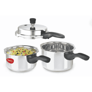 Pigeon Mini combi Aluminium Pressure Cooker | 2+3 L