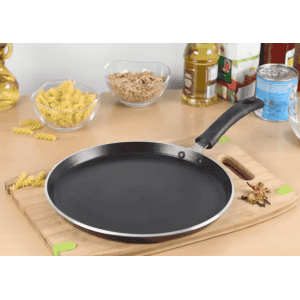 Pigeon Aluminium Non Stick Forged Flat Tawa 280 | 26 cm | Black