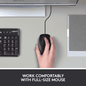 Logitech M100r Wired USB Mouse | Black |