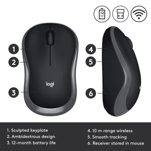 Logitech Wireless USB Mouse | M185