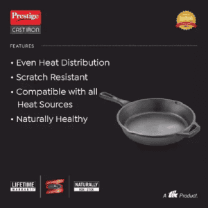Prestige | Cast Iron | 25 cm diameter | 1 L capacity | Fry Pan