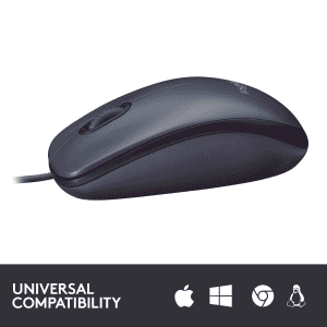 Logitech M100r Wired USB Mouse | Black |