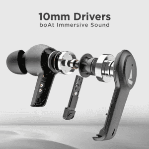 boAt | Airdopes 418 TWS | Active Noise Cancellation | IPX4 Water Resistant | IWP Technology | Black Storm Earbuds
