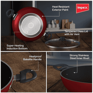 Impex Non Stick Aluminium Kadai Pan | IKP-2465