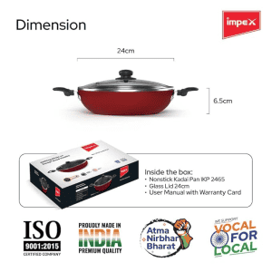Impex Non Stick Aluminium Kadai Pan | IKP-2465