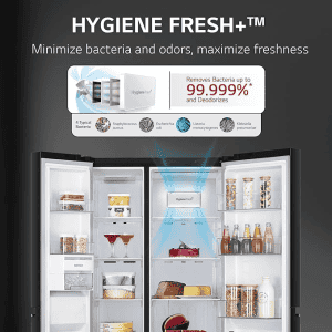 LG Side by Side Refrigerator with Smart Diagnosis | 655 L | GL-B257EESX | Ebony Sheen