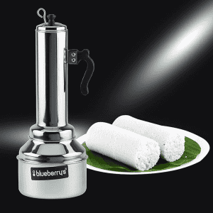 Blueberrys 100% Stainless Steel Puttu Kudam Maker with LidFood Grade | 1334-Silver