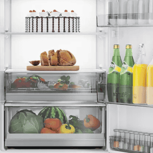 Haier Frost Free Double Door Bottom Mount 2 Star Refrigerator | 445 L | HRB-4952CKG-P | Black Glass