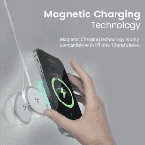 Ambrane AeroSync 15 Watt Fast Charging Wireless Pad | Compatible with Wireless Charging Enabled Devices | White |