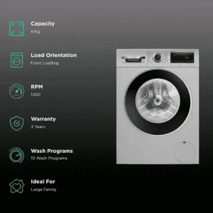 BOSCH Fully Automatic Front Load Washing Machine | 8 kg | WGA1320SIN