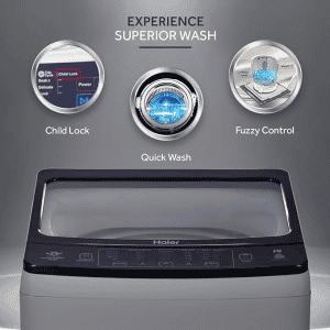 Haier HWM80-826DNZP | 5 Star In-built Heater Fully Automatic Top Load Washing Machine | 2023 Model | 7.5 Kg