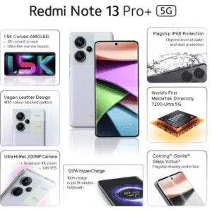 Redmi Note 13 Pro+ 5G | 8 GB | 256 GB | Fusion Purple
