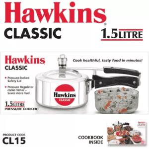 Hawkins Classic Pressure Cooker | 1.5 L | Aluminium