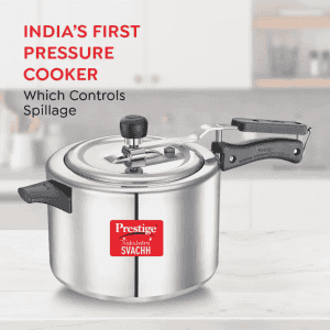 Prestige Svachh Nakshatra 5 L Plus Induction Bottom Pressure Cooker 3 L  | Aluminium