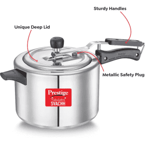 Prestige Svachh Nakshatra 5 L Plus Induction Bottom Pressure Cooker 3 L  | Aluminium