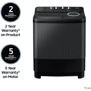 SAMSUNG Semi Automatic Top Load Washing Machine | 7.5 kg | WT75B3200GD/TL | Black,Grey