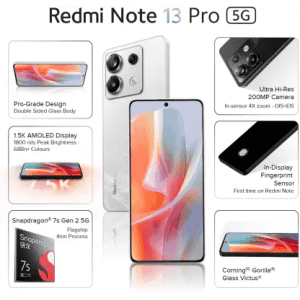 REDMI Note 13 Pro 5G | 8 GB RAM | 128 GB | Arctic White