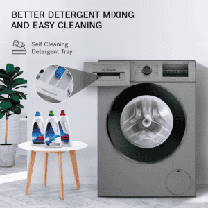 BOSCH Fully Automatic Front Load Washing Machine with In-built Heater | 8 Kg | WAJ2846PIN | Grey