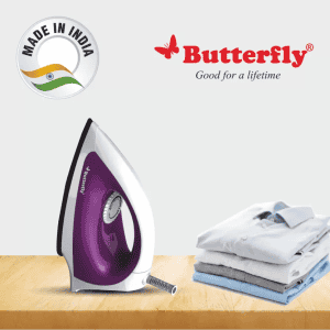 Butterfly Aries Dry Iron | 1000 W | Purple