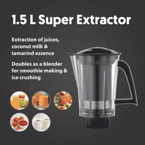 PREETHI STEELE SUPREME | MG-208 | 5Y 750W | MIXER GRINDER