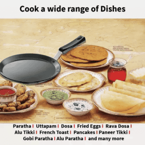 Hawkins Futura Nonstick Flat Tava | 26 cm | 4.88 mm | Black | NFT26P