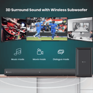 PORTRONICS PURE 102 SOUNDBAR | WIRELESS WOOFER POR | 1273 MSI