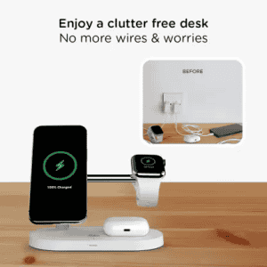 Qubo MagZap Z5 15W 4-in-1 Wireless Charger | White |