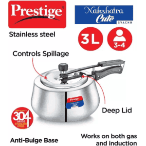 Prestige Svachh  | 20148 | Induction Bottom Pressure Cooker | 3 L