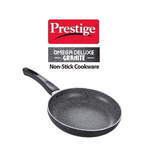 Prestige Omega Deluxe Granite Non Stick Round Base Fry Pan | 28cm | 3L | Black