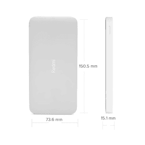 Redmi Lithium Polymer Power Bank | Fast Charging | 10000 mAh | 10 W | White | PB100LZM