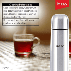 Impex Thermosteel Flask | 750 ml | Silver | IFK 750
