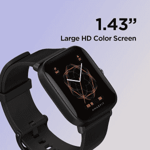 Amazfit Bip U Smart Watch, SpO2 & Stress Monitor | 1.43 inch | Black
