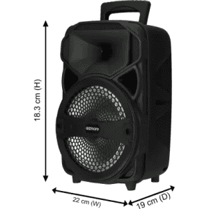 Gizmore GIZ WHEELZ T 1050 Bluetooth Party Speaker | 10 W  | Black