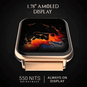Fire-Boltt King Luxury Stainless Steel | Bluetooth Calling Smartwatch | 1.78'' | Gold Strap