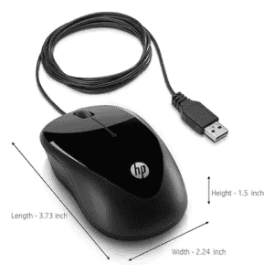 HP X1000 Optical Wired Mouse | USB 2.0, Black