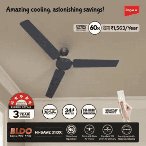 IMPEX BLDC HISAVE 31 DX | 3 Blade Ceiling Fan