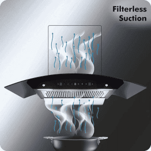 Hindware Chromia Blk 60 Auto Clean Chimney | 60 cm | Black