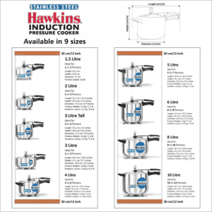 Hawkins 4 L | Induction Pressure Cooker | Stainless Steel