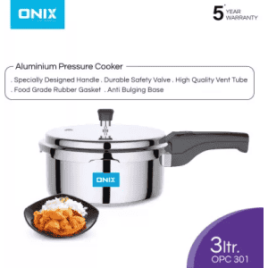 Onix OPC 301 | 3 L | Induction Bottom Pressure Cooker | Stainless Steel